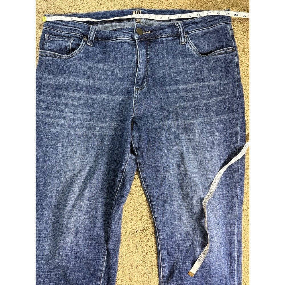 Kut from the Kloth Ankle Straight Leg Cuffed Jeans Women 20W Blue Denim - Picture 5 of 8